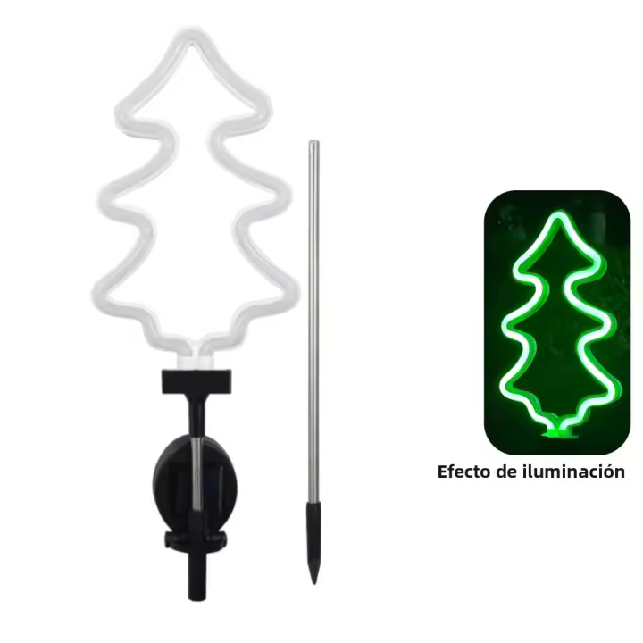 Luces Solares Para Árbol De Navidad Decorativas Impermeables De Jardín Luz De Enchufe Fluorescente Iluminación Exterior Moderna Para Adornos De Navidad - 1