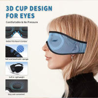 Auriculares Bluetooth De Viaje Inalámbricos Con Máscara Ocular 3D Comodidad Elástica Suave Cabezal over the Ear Para Dormir - details 6