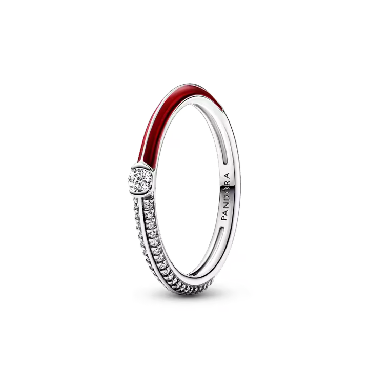 Anillo Dual Rojo y pavé de Pandora ME 192528C01-54 - 1