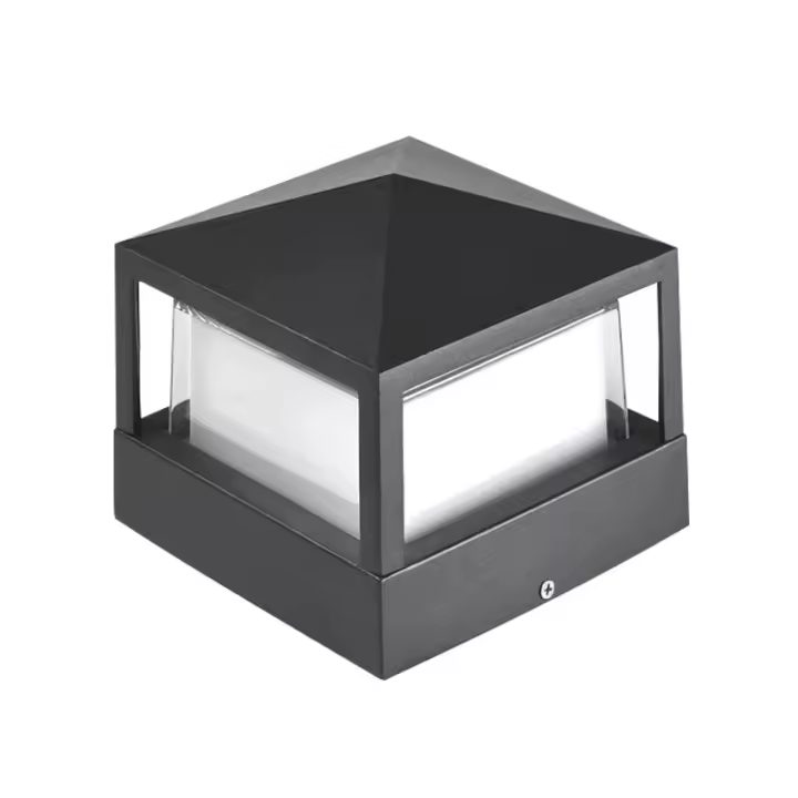 Lámpara de Poste Villa IP65 Impermeable Aluminio Jardín Césped Puerta Valla Luz de Entrada - Blanco Cálido - 1