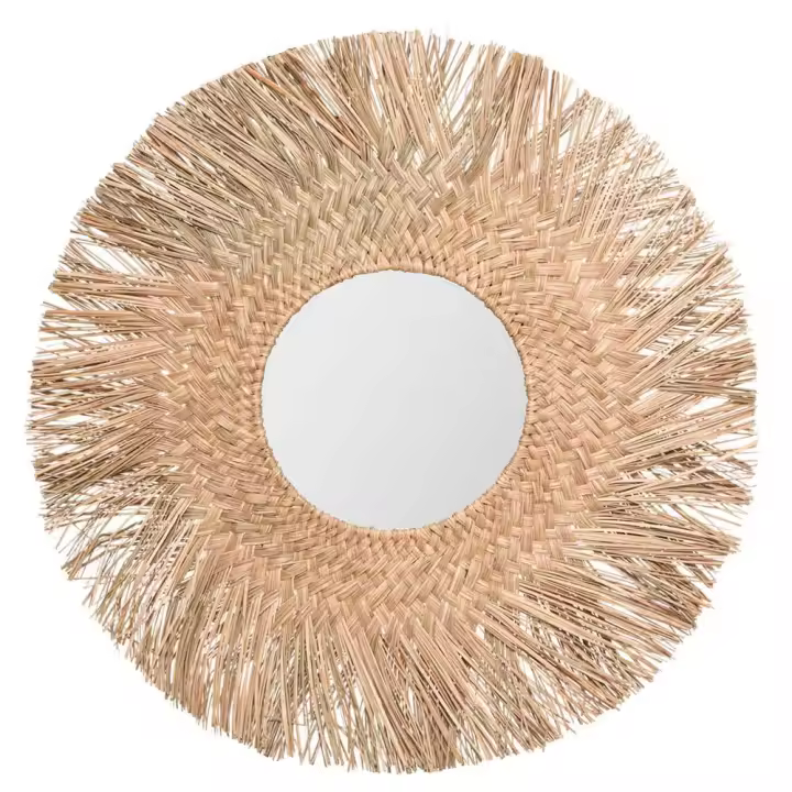 Atmosphera Espejo de Junco Natural Redondo Diam.80cm Colección Jungly - 1