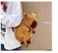 Mochila De Peluche Capybara Kawaii Moda Muñeco Peluche Bolsa De Hombro Para Niños Bolsa Miniatura Regalo Para Novia - details 6