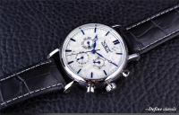 Reloj Mecánico Automático JARAGAR 348 Para Hombre Con Correa De Cuero Lujo Resistente Al Agua Casual Business Reloj Hombre - details 3