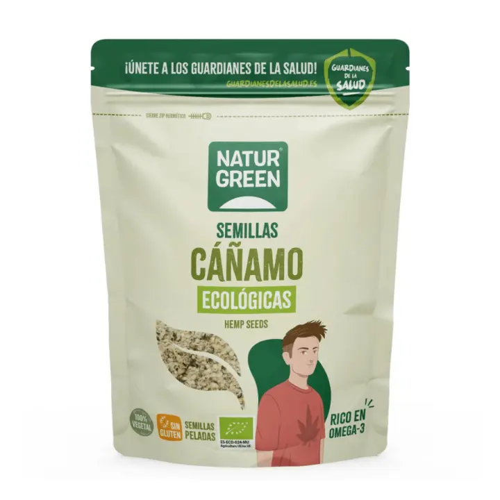 Semillas de cáñamo peladas bio Naturgreen 400g. - 1