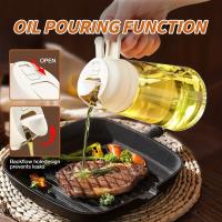 2in1 500ml Plastic Spray Oil Sprayer Bottle Spray Oil Dispenser Oil Jar Cruet BBQ Kitchen Baking Roasting Picnic Kitchen Tool - details 0