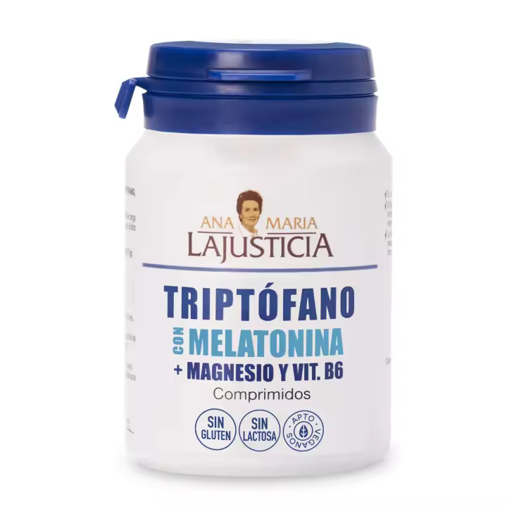 Ana Maria Lajusticia - Triptófano con Melatonina, Magnesio y Vitamina B6 | Sueño y Bienestar Emocional 60 comprimidos - 1