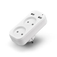 Adaptador De Enchufe Multifuncional Con 2 Cargadores USB Y Convertidor De Enchufe EU Para Hogar/Oficina Universal Socket Extensor - details 4