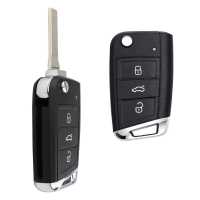 Ociodual Carcasa Llave de Mando 3 Botones Compatible con Golf 7 GTI MK7 Skoda Octavia A7 Seat, Funda Rígida Shell Case Cover - details 1