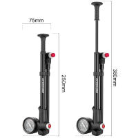 Bomba De Bicicleta Manual De Alta Presión 300PSI Con Medidor Y Mangue De Rotación 360 Grados Para Neumáticos De Suspensión Delantera Y Trasera - details 12