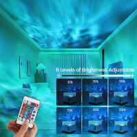 Lámpara Nocturna Con Proyector De Agua Y 16 Colores Rotativos Luz De Flama Táctil Recargable Por USB Luz De Ambiente Rectangular - details 6
