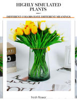 5pcs Arreglo De Tulipes Naranja Artificial Para Decoración De Hogar Y Bodas Flores Artificiales Para Jardín Y Decoración Interior - details 1