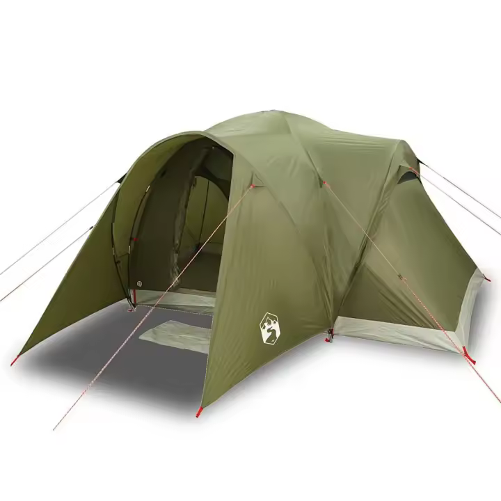 vidaXL Tienda campaña familiar iglú 6 personas impermeable verde oliva - 1