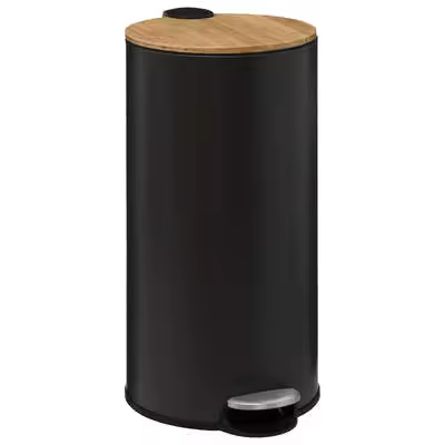 Factory Cuadros Papelera con Pedal 30L Negro - Gran Capacidad - 1