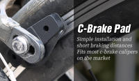 LEBYCLE Bloque De Freno De Ciclismo C-Brake Pads Duraderos De Goma Para Calipero 50mm Accesorios Para Bicicletas De Carretera - details 0