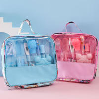 Bolsa para el cuidado del bebé, aspirador nasal determinado, cortauñas, termómetro, sistema de limpieza diaria de 13 piezas<br/>paquete de ayuda, azul - details 1