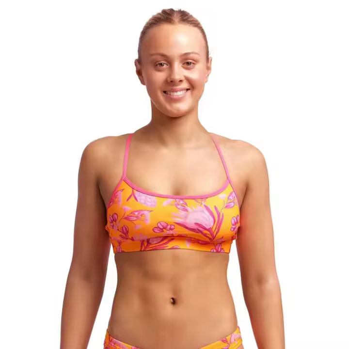 Ropa mujer Tops y sujetadores deportivos Funkita Top Deportivo Swim Naranja - 1
