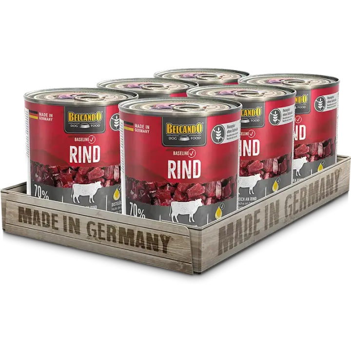 BELCANDO Baseline - Comida húmeda premium para perros de alta calidad (paquete de 6 latas) - 1
