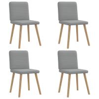 vidaXL Sillas de comedor 4 uds tela en color Gris nube/Gris oscuro/Crema y más | cómodas modernas ergonómicas para comedor cocina salón hogar - details 7