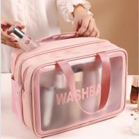 1-3 Uds Bolsas Neceser Transparente para Viaje, Neceser de Viaje para Maquillaje de PVC Portátil Organizador Cosmético con Cremallera, Estuche de Transporte para Mujer, Negocios,Baño - details 5