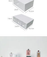 Organizador De Joyería Y Maquillaje Con Cajones Superpuestos De Diseño Monolítico Para Almacenamiento De Pulseras Y Collares Caja De Almacenamiento Para El Hogar Material Plástico Color Blanco - details 4