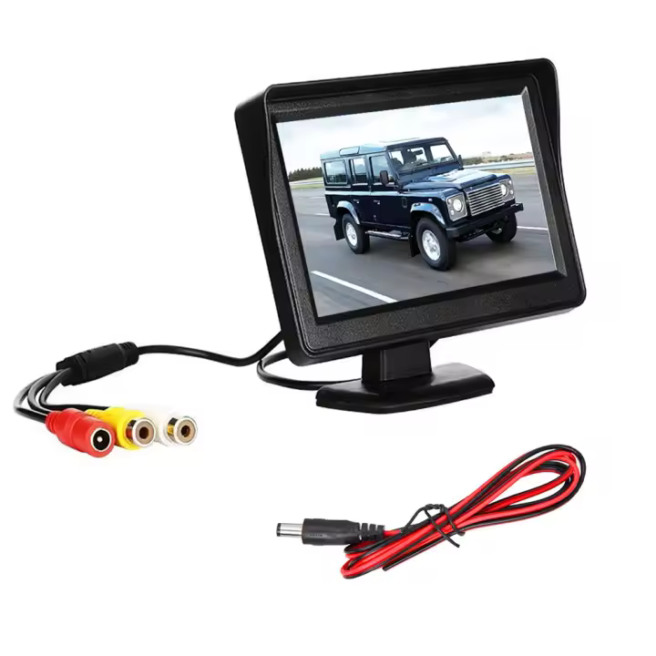 Monitor De Coche HD De 4.3 Pulgadas Pantalla TFT LCD Digital Con Cámara Trasera HD Color Soporte PAL / NTSC / AUTO Para In-Dash - 1
