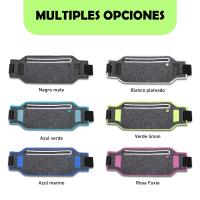 Riñonera Running Deportiva Impermeable, Bolsa Cintura Reflectante Deporte, Cinturón para Correr Ajustable con Tiras 33*12cm, Mujer Hombre Cinturón Entrenamiento Ligera, Porta Movil Running - details 0