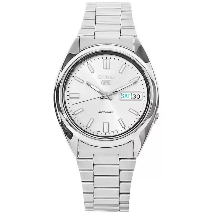 Casio Reloj Automático Hombre Seiko 5 SNXS73K1 Dial Blanco Correa Acero - 1
