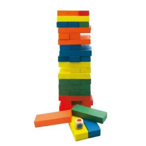 JUEGO TORRE MADERA COLORES 54 PIEZAS - 1