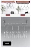 Rack De Vino De Pared De Hierro Soporte De Copa Colgante Organizador De Cocina Estante De Almacenamiento Para Cristales De Barra - details 3