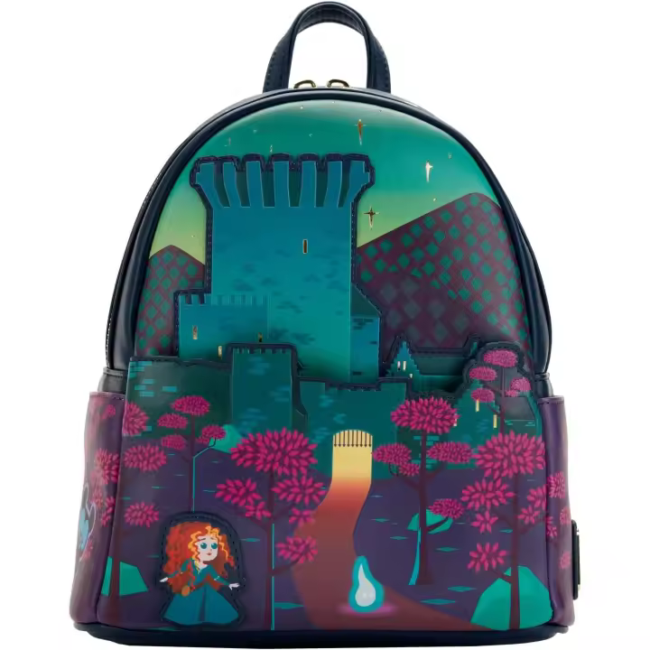 LOUNGEFLY MOCHILA Brave Merida Castle Series mujer Backpack Disney - 1