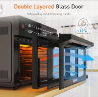 JOYOUNG Horno eléctrico freidora de aire, horno de convección de 30 L para menos aceite, 18 funciones preestablecidas, horno de encimera con pantalla táctil digital LED y perilla 2 en 1, recetas gratuitas y 6 accesorios, 1800 W, negro - details 0