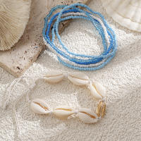 Ingemark 6Pcs/Set Pulseras De Cuentas Boho Para Mujer Anillo De Tobillo Elástico Con Colgante De Estrella De Kpop Joyería De Playa Verano Regalo Geométrico - details 8