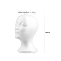 Soporte De Pelo De Espuma Multifuncional Para Mujer Modelo De Cabeza Ligera De Poliestireno Negro Tamaño 53.5cm Maniquí De Cabeza Para Exhibición Y Almacenamiento - details 11