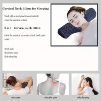 Almohada De Cuello Ortopédica Para Dormir Y Proteger Recubrimiento De Memoria Espuma Transpirable Y Lavable Para Viajes - details 1