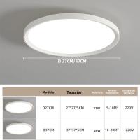 Lámpara De Techo Moderna LED Para Pasillo Baño Dormitorio Material ABS Y Acero Iluminación Diaria Fuente De Luz AC 220V 27CM 37CM Impermeable - details 12