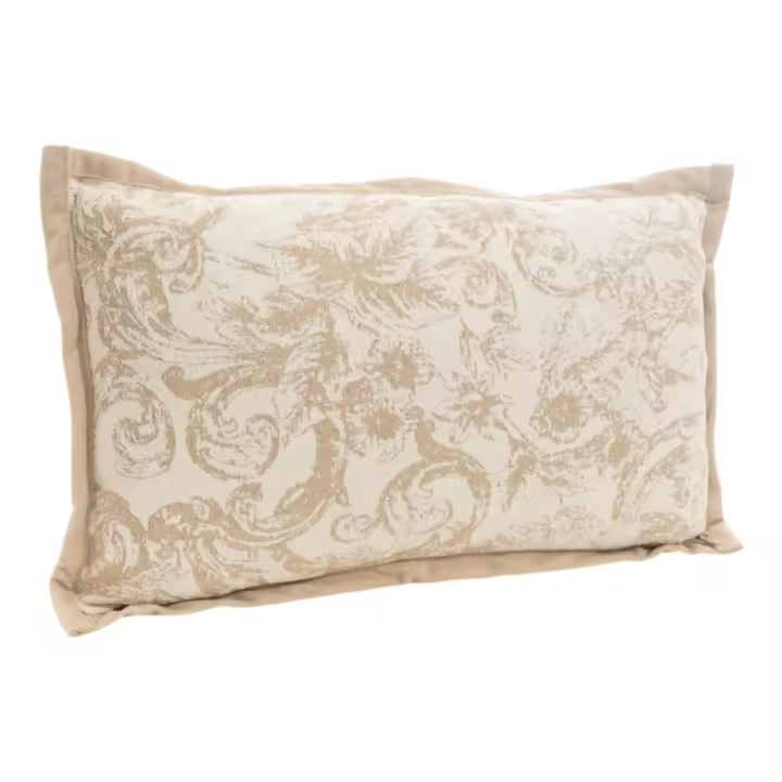 Cojin poliester Beige, blanco 30x50x10cm. El mejor complemento para tu hogar. - 1