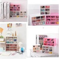 Caja de almacenamiento de plástico para joyas y artículos diversos de escritorio, - details 2