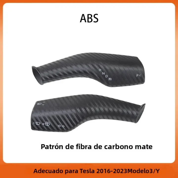 Cubierta De Cambio De Marchas Para Tesla Model 3 Y Protección Del Manillar De Volante Cubierta De Knob De Fibra De Carbono Accesorio De Automóvil - 1
