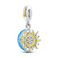 Encantos 925 De Ojos Malos Azules Plata Sol Estrella Cerdo Dinosaurio Flor Para Joyería DIY De Aniversario Para Mujeres - details 33