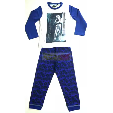 Pijama manga larga niño Star Wars - Stormtrooper 10 años 140cm azul Raíz MERCHAN-STORE Pijama - 1