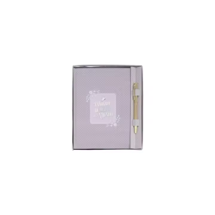 SET LIBRETA CON BOLIGRAFO MENSAJE: " MAMÁ LA MEJOR DEL MUNDO" DCASA - 1