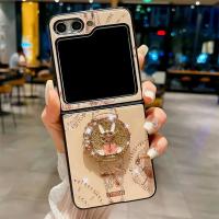 Funda Protectora De Lujo Con Anillo De Metal Para Samsung Galaxy Z Flip 5 Flip 4 Flip3 Cubierta Glosada Y Plegable Resistente Al Choque Y Arrugas - details 5