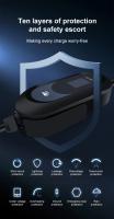 FERRASTAR Cargador de coche  Eléctrico,Cargador EV Portátil Tipo 2 Corriente Alterna (AC) de Estándar Europeo, Corriente Ajustable a 3 Fases de 16/32 Amperios, Pantalla Grande 2.4 Pulgadas con Visualización EV3, Uso Portátil o Colgado en la Pared - details 1