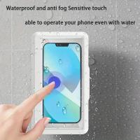 Estuche Impermeable Y Antiniebla Universal Para Teléfono Móvil Soporte De Ducha Para Baño Táctil Soporte De Teléfono Para Mesa Compatible Con Todas Las Marcas - details 4