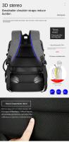 Mochara de viaje LExpandable with USB para hombre, Bolsa de Transporte aprobado por Vuelo para Aviones, Agua resistant to, duradera, 17 pulgadas, 2023 40 - details 6
