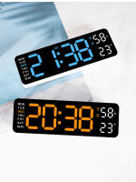 Reloj De Alarma Digital LED Con Mostrador De Temperatura Humedad Y Día Semanal Ajustable Brillo Para Hogar Y Habitación - details 10