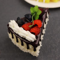 Pastel Artificial De Frutas Simulación Para Fotografía Decoración De Tiendas De Postres Ornamento Para Cocina Y Hogar Juguete Para Niños Tamaño 10*8*6cm PVC - details 5