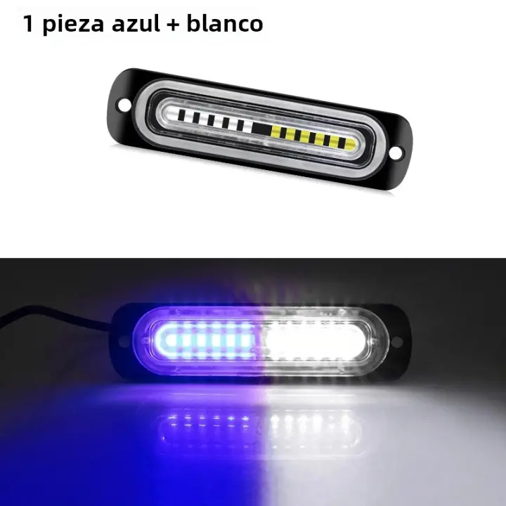 Luz De Advertencia LED Para Coche Estroboscópica De Emergencia Para Camiones Y Remolques Con 12 LEDs Pattern Diversos Para 12V 24V Instalación Universal - 1