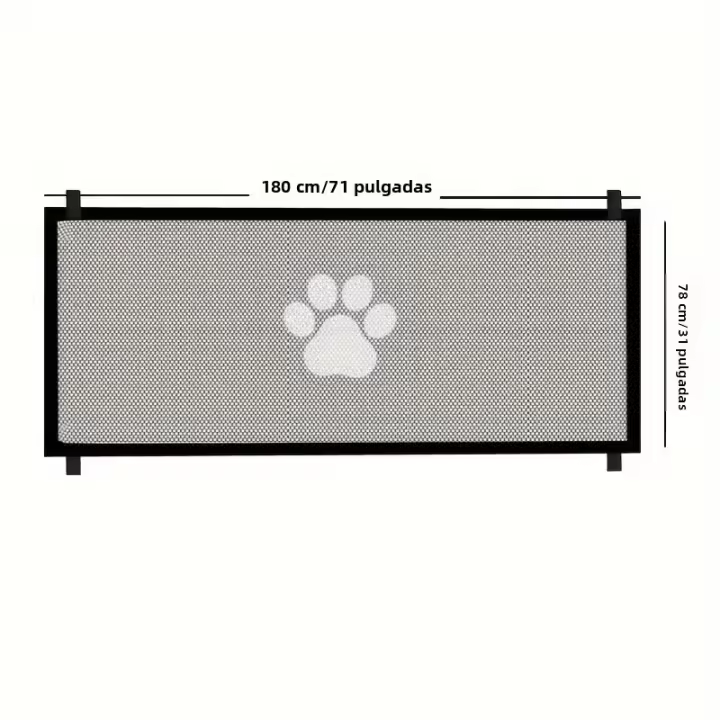 Red Portátil Para Perros Puertas De Aislamiento Seguridad Para Gatos Y Perros Fences No Perforados Suministros De Seguridad Para Mascotas - 1