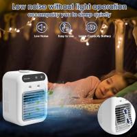 Aire acondicionado portátil, mini aire acondicionado portátil recargable de 25w 2 pulverizadores de aire frío, ventilador de frío personal de 2 velocidades, adecuado para aire acondicionado de habitaciones pequeñas en dormitorios, oficinas y exteriores - details 5
